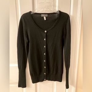Ibex merino wool black cardigan.